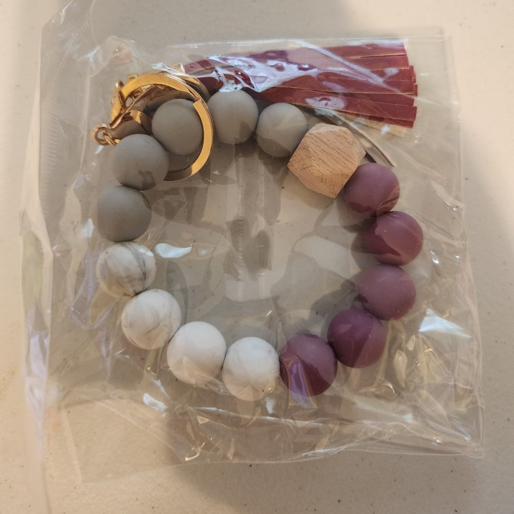Silicone bracelet and keychain